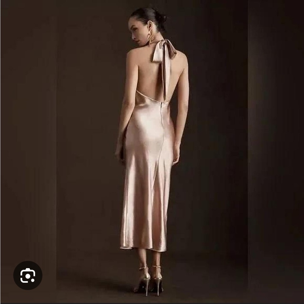 Sachin and Babi Sadie Halter Satin MIDI Dress